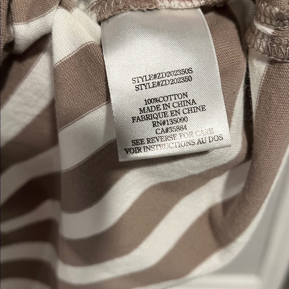 Z Supply Tan and White Striped Top - Picture 6 of 6